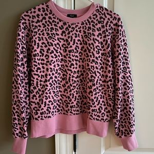 Rails Theo pink leopard print sweatshirt